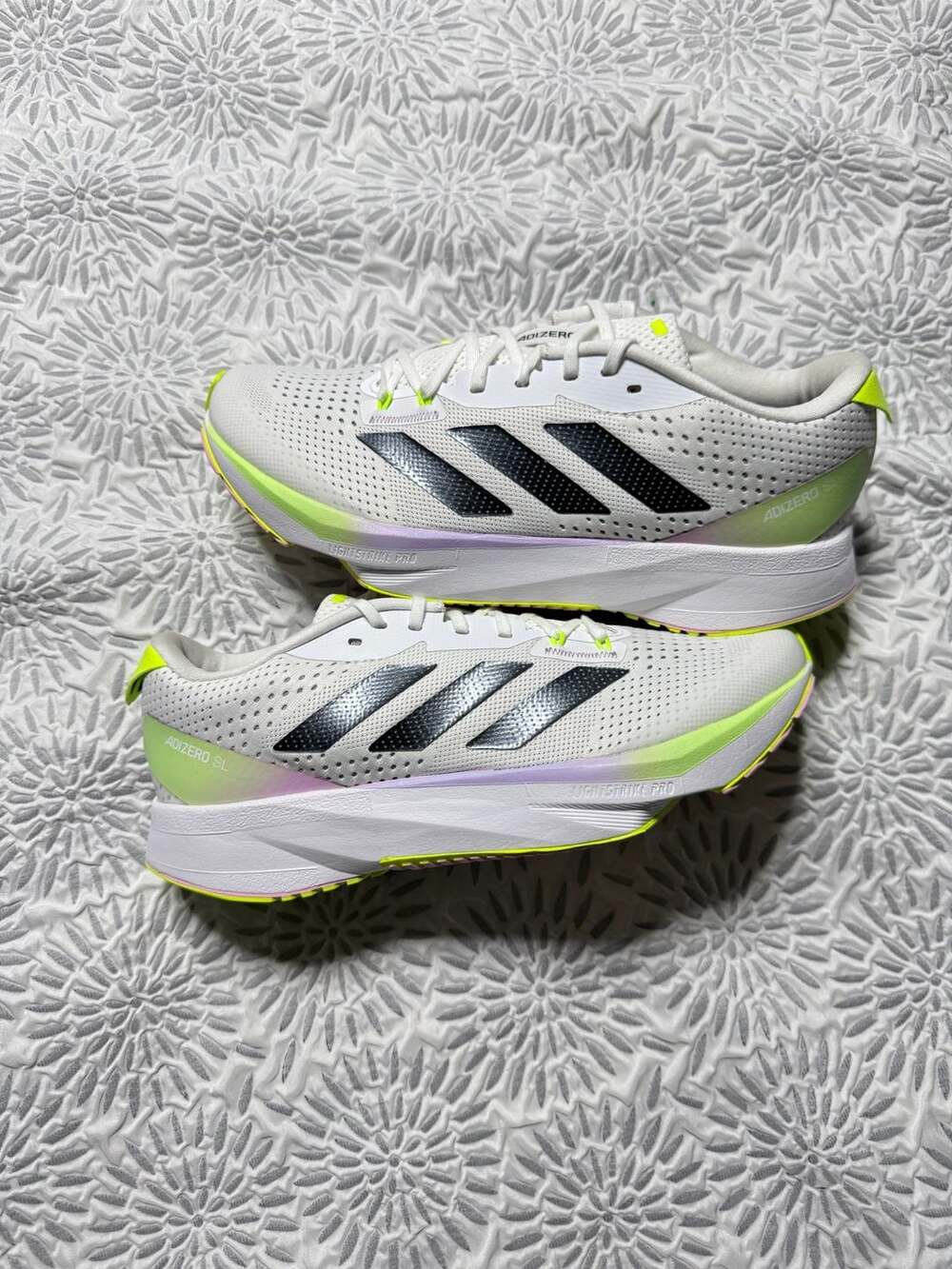 Adidas Adizero SL Womens Size 8 White Bliss Lilac Running Shoes